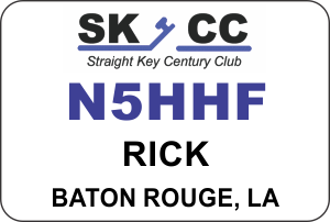 Straight Key Century Club Club Name Badge